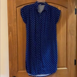 Denim blue shirt dress